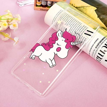 Note 9 Handyhülle Samsung Galaxy Note9 Hülle Case Cover Transparent Silikon Slim Tasche Durchsichtige Schutzhülle Handytasche Skin Softcase Schale Bumper Handycover*3 Rückhülle Mädchen-Einhorn - 6